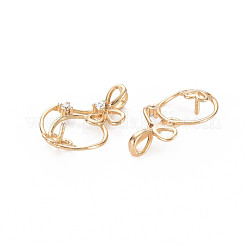 Латунная микропаве из прозрачного кубического циркония KK-S364-008