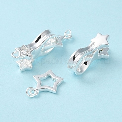 925 стерлинговый серебристый сгиб на застежках&nbsp;LS-STER-D005-10S