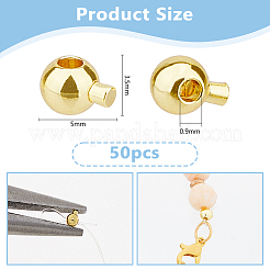 50 pezzo di perline a crimpare in ottone&nbsp;KK-DC0004-57G