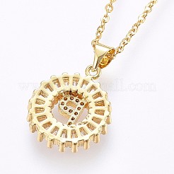 Ожерелья с подвесками из нержавеющей стали 304 NJEW-H486-30G-P