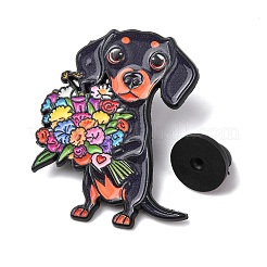 Dackel mit Blume&nbsp;LS-JEWB-A038-02A-EB