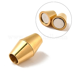 304 chiusura magnetica in acciaio inossidabile con estremità incollate, placcatura ionica (ip), bicono, oro, 16x9.5mm, Foro: 5 mm