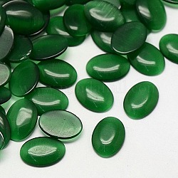 Cabochons di occhio di gatto, ovale, verde, 30x20x4.5mm