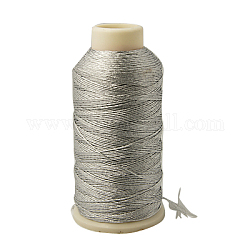 Metallic Thread, Embroidery Thread, 6-Ply, Silver, 0.6mm, about 546.8 yards(500m)/roll