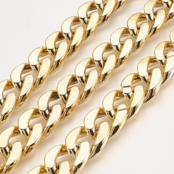 Пластиковые скрученные цепи ccb, золотые, 24x17x5.5 мм