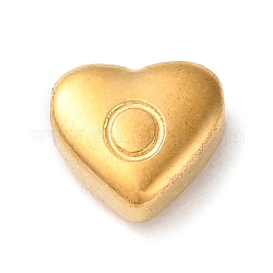 201 Edelstahlkugeln, golden, Herz, Buchstabe o, 7x8x3.5 mm, Bohrung: 1.5 mm