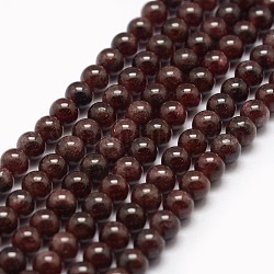 Granato naturale fili di perle, tondo, 4.5~5mm, Foro: 1 mm, circa 89pcs/filo, 15.5 pollice