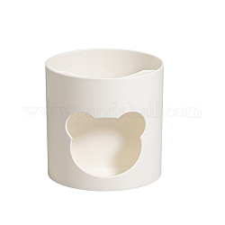 Portalápices de plástico para escritorio con forma de oso, estuche organizador de papelería en columna, whitesmoke, 110x109mm