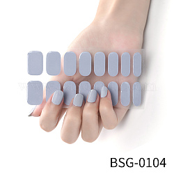 Наклейки для ногтей полное покрытие, наклейки с блестками, самоклеящийся, для украшения ногтей, светло-стальной синий, 13.6x8x0.9 см, 16шт / лист