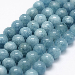 Natural de jade blanco imitación amazonita perlas hebras, redondo, teñido, 6mm, agujero: 1 mm, aproximamente 64 pcs / cadena, 15.1 pulgada