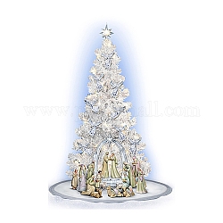 クリスマスのPVC窓の装飾  装飾的な窓のステッカー  イエスの模様  宗教  クリスマスツリー  300x200mm