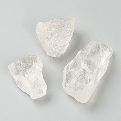 Perle di cristallo di quarzo naturale grezzo grezzo, pepite, 38~59x25~33.5x18~23mm