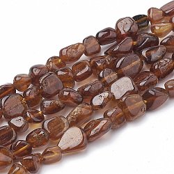 Natürlicher Granat Perlen Stränge, getrommelt Stein, Nuggets, 3~14x2~9x2.5~8 mm, Bohrung: 1 mm, ca. 50~55 Stk. / Strang, 15.94 Zoll