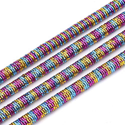 Cordones de poliéster & algodón, con la cadena de hierro en el interior, colorido, 4mm, alrededor de 54.68 yarda (50 m) / paquete
