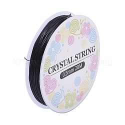 Elastic Crystal Thread, Stretchy String Bead Cord, for Beaded Jewelry Making, Black, 0.5mm, about 20m/roll