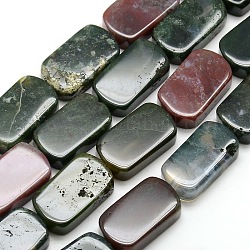 Natural Indian Agate Cuboid Bead Strands, 18x10x5mm, Hole: 1mm, 22pcs/strand, 15.7 inch