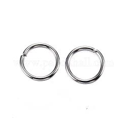 304 anelli di salto in acciaio inox, anelli di salto aperti, colore acciaio inossidabile, 8x1mm, 18 gauge, diametro interno: 6mm