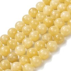 Natürlichen Topas Jade Perlen Stränge, Runde, 10 mm, Bohrung: 1.2 mm, ca. 38 Stk. / Strang, 15.16'' (38.5 cm)