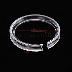 50 Stück transparente Kunststoff-Einzelarmband-Display-Ringe, Transparent, 0.9x5.6 cm