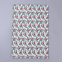 Pu-Leder Stoff, Bekleidungszubehör, für DIY, Flamingo und Monstera Blattmuster, Farbig, 30x20x0.1 cm