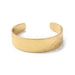 Bracelets de manchette en laiton de placage de rack, bracelets ouverts pour femmes, sans cadmium et sans plomb, véritable 18k plaqué or, 3/8~3/4 pouce (1.1~1.8 cm), diamètre intérieur: 2-1/4 x1-3/4 pouce (5.7x4.6 cm)