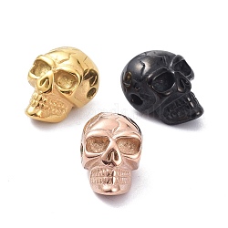 Ion Plating(IP) 304 Stainless Steel Beads, Skull, Mixed Color, 14x9.5x9mm, Hole: 1.6mm