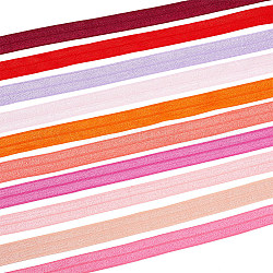 Benecreat, плоский эластичный шнур из полиэстера, 30 м, 10 цвета, резинкой, аксессуары для одежды, с металлическими проволочными завязками 10шт, разноцветные, 15 мм, о 3м / цвет