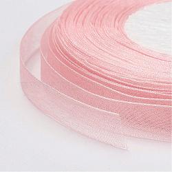 Organza Ribbon, Light Salmon, 3/8 inch(10mm), 50yards/roll(45.72m/roll), 10rolls/group, 500yards/group(457.2m/group)