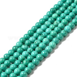 Brins de perles de magnésite naturelle teintes et chauffées, ronde, 4.5~5mm, Trou: 0.6mm, Environ 49 pcs/chapelet, 32.68'' (83 cm)