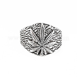 Мужское кольцо из листового сплава с открытой манжетой, широкое массивное кольцо, без кадмия и без свинца, античное серебро, размер США 9 3/4 (19.5 мм)