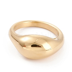 Ионное покрытие (ip) унисекс 304 кольца на палец из нержавеющей стали, круглый, золотые, Размер 6~9, 3.2~9.8 мм, внутренний диаметр: 16.2~18.9 мм