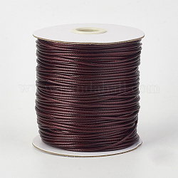 Cordón de poliéster encerado coreano ecológico, de color rojo oscuro, 1.5mm, alrededor de 169.51~174.98 yarda (155~160 m) / rollo