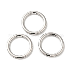 201 Edelstahl verbindet Ringe, runden Ring, Platin Farbe, 17x2 mm, Innendurchmesser: 13 mm