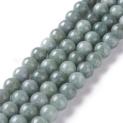 Natürliche weiße Jade Nachahmung birmanischen Jade Perlen Stränge, Runde, gefärbt, 8 mm, Bohrung: 1 mm, ca. 48 Stk. / Strang, 15.16 Zoll (38.5 cm)