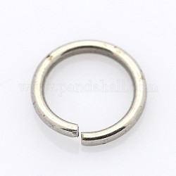 304 Edelstahl offenen Ringe springen, Edelstahl Farbe, 8x0.7 mm, Innendurchmesser: 6.6 mm, ca. 790 Stk. / 50 g