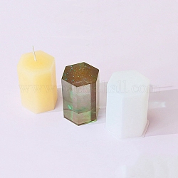 Moules à bougie en silicone bricolage, pour la fabrication de bougies, blanc, 5.4x5.8x7.1 cm