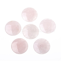 Природного розового кварца кабошонов, плоско-круглые, 37x4 мм
