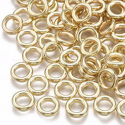 Anello di collegamento in plastica ccb, oro chiaro, 8x2mm, diametro interno: 4mm
