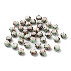 Perline semi di vetro, rondelle, verde mare scuro, 8x5mm, Foro: 2 mm, circa 232pcs/scatola