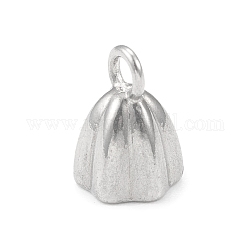 304 Stainless Steel Charms, Seedpod of Lotus, Stainless Steel Color, 7.5x5mm, Hole: 1.4mm