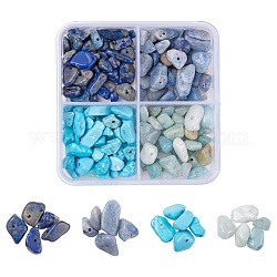 60g 4 styles de perles de pierres précieuses naturelles et synthétiques, pour la fabrication de bijoux, couleur mixte, 15g / style