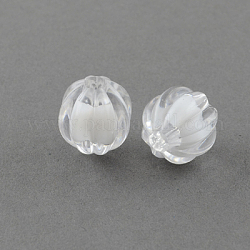 Transparente Acryl Perlen, Perle in Perlen, Kürbis, Transparent, 14 mm, Bohrung: 4 mm, über 390pc / 500g
