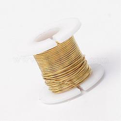 Round Copper Jewelry Wire, Gold, 28 Gauge, 0.3mm, about 9 Feet(3 yards)/roll, 12 rolls/box