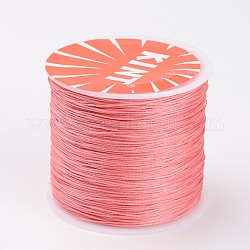 Runde gewachsten Polyester Schnüre, rosa, 0.45 mm, ca. 174.97 Yard (160m)/Rolle