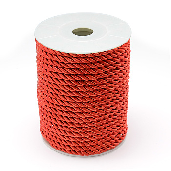 Hilo de nylon, 3 capa, rojo, 5mm, aproximamente 20yards / rodillo (18.28 m / rollo)