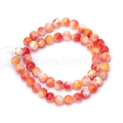 Натуральные окрашенные нити бус из персидского нефрита и драгоценных камней G-R271-6mm-XP11-1