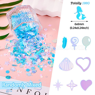 100 г пластиковых пайеток&nbsp;PVC-TA0001-04B-1