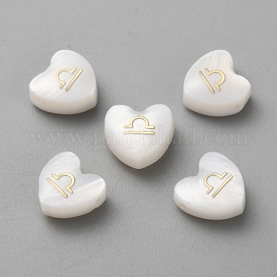 5шт натуральные белые бусины из ракушек BSHE-TAC0004-02I-1