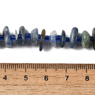 Натуральный кианитовые бисер пряди G-J403-01-1