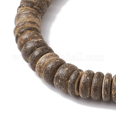 Браслеты из натуральной лавы и дерева&nbsp;BJEW-JB10976-1